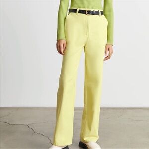 Who What Wear Collection Lisa High-Waisted Wide-Leg Pants Travertine Size Large